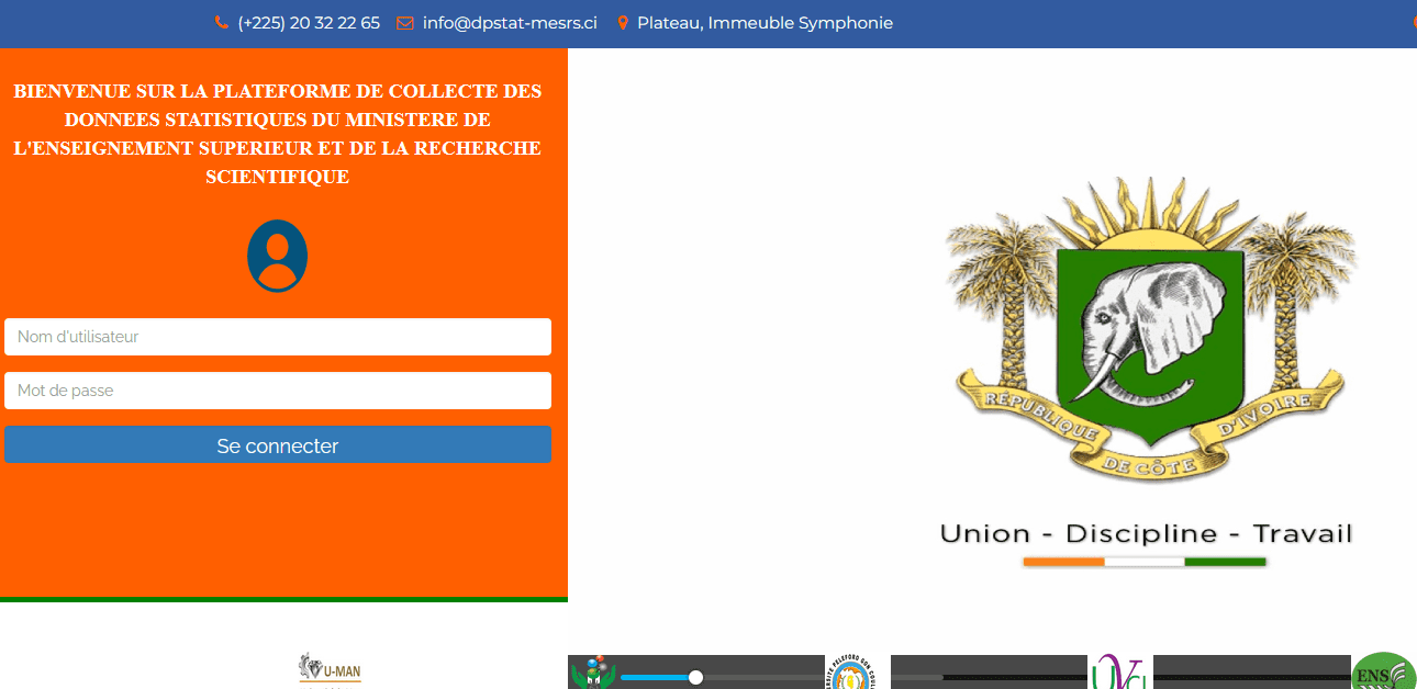 Ticou - réalisation d'application web de statistiques à la Direction de la Planification, Mininstère de l'Enseignement Supérieur et de la Recherche Scientifique